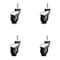 Service Caster 3 Inch Chrome Hooded Neoprene Rubber 5/16 Inch Threaded Stem Casters SCC, 4PK SCC-TS03S310-NPRB-BC-5161810-4 - alternate 2